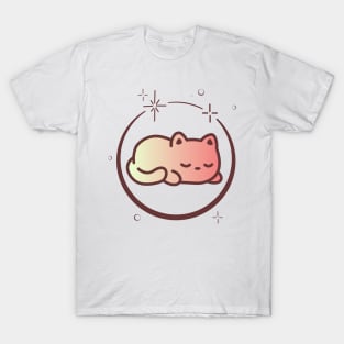 Cute Cat Kitten Kitty in Space Galaxy T-Shirt